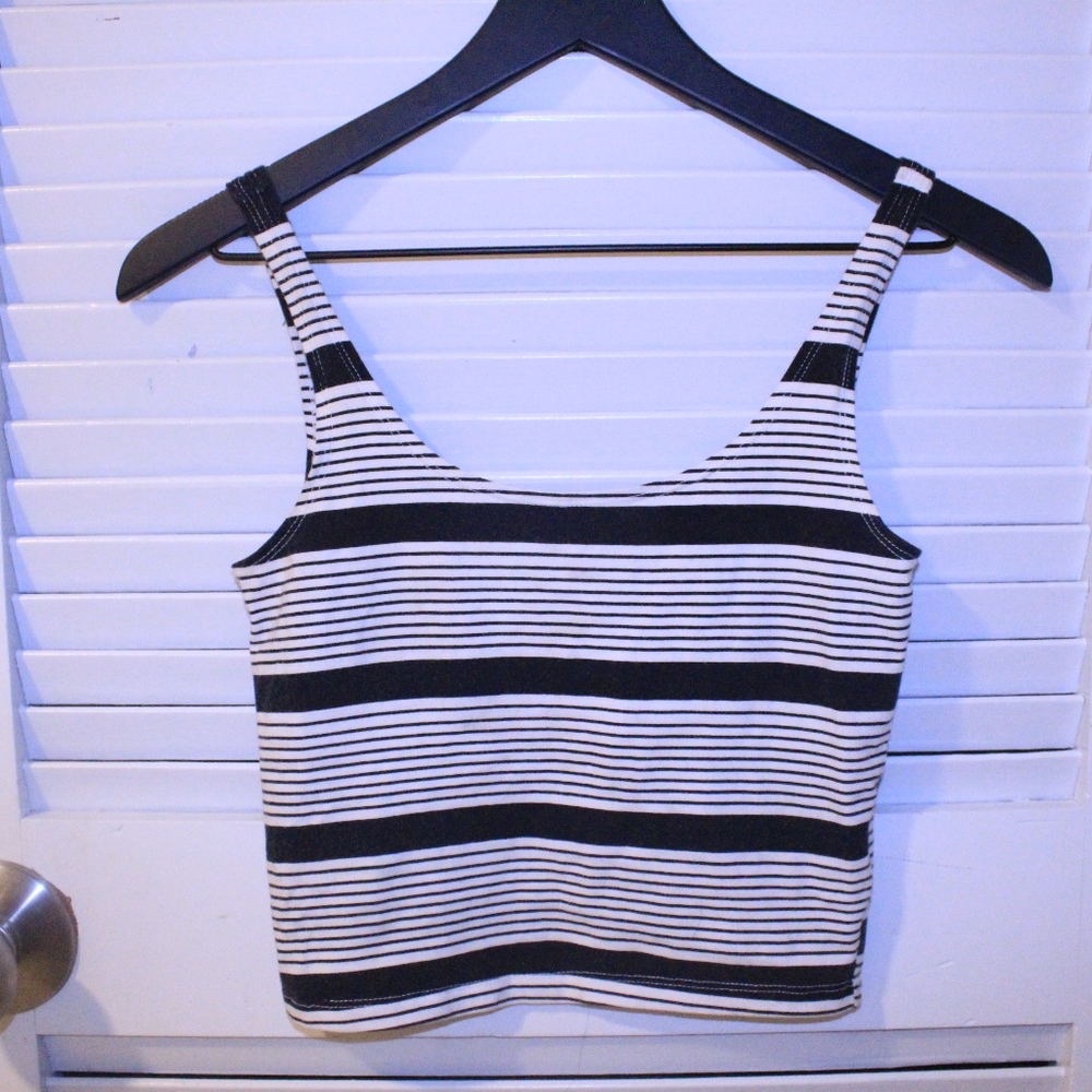 Stripped Tank Crop Top